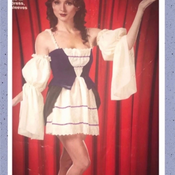 "FAIR MAIDEN COSTUME!" WOMENS DELUXE MAIDEN COSTUME SIZE S/M NEW! - Picture 7 of 10